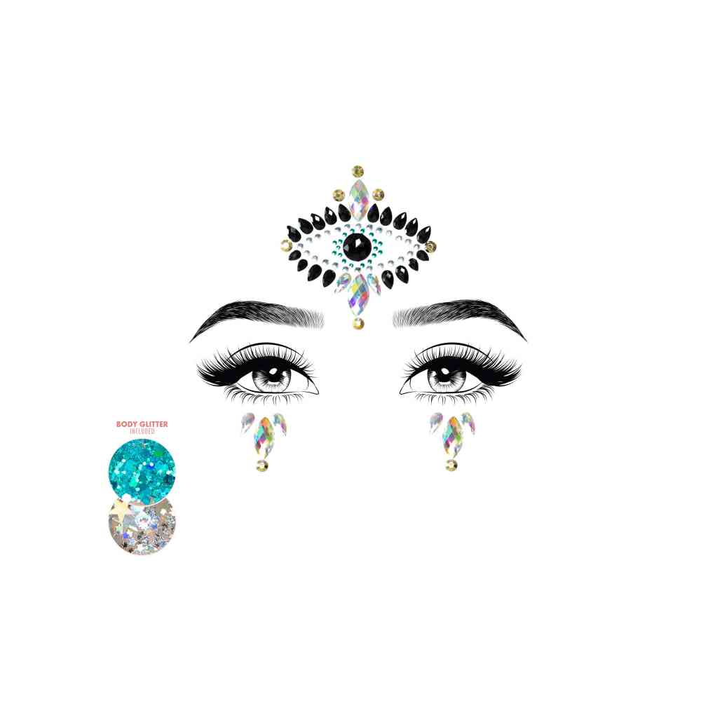 Leg Avenue - Divinity Face Jewel Diamond Sticker - Multicolours